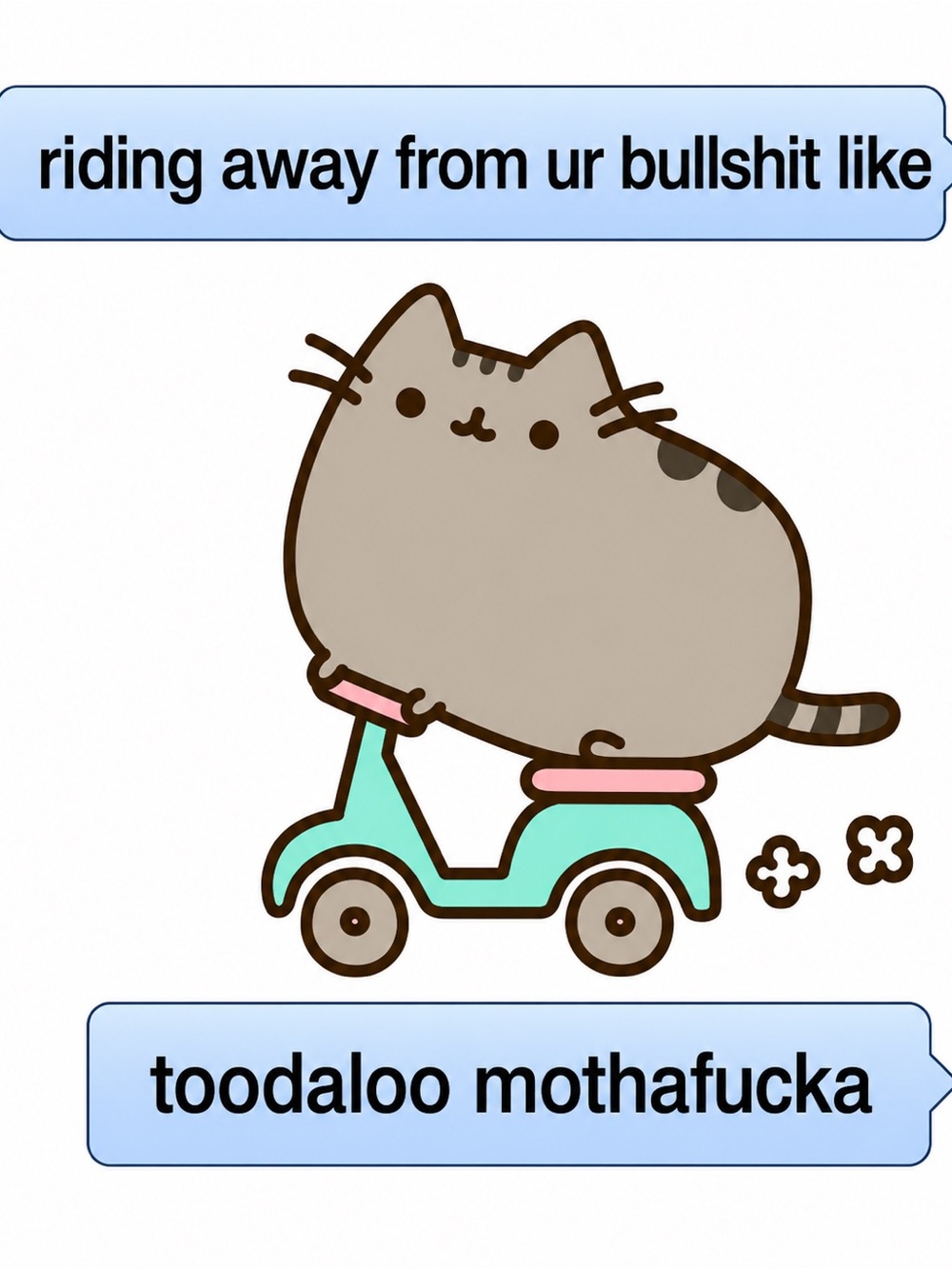 Funny Cat Meme Poster Toodaloo  M———-a Sarcastic Adult Humor Wall Art